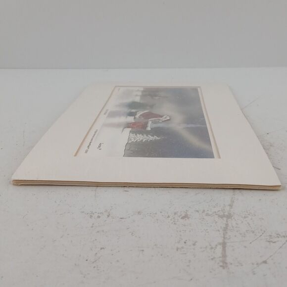 Dan Larsen Snow People Painting "Ho Ho Whoa! Matster Edition Signed 14"x8" - Picture 6 of 11